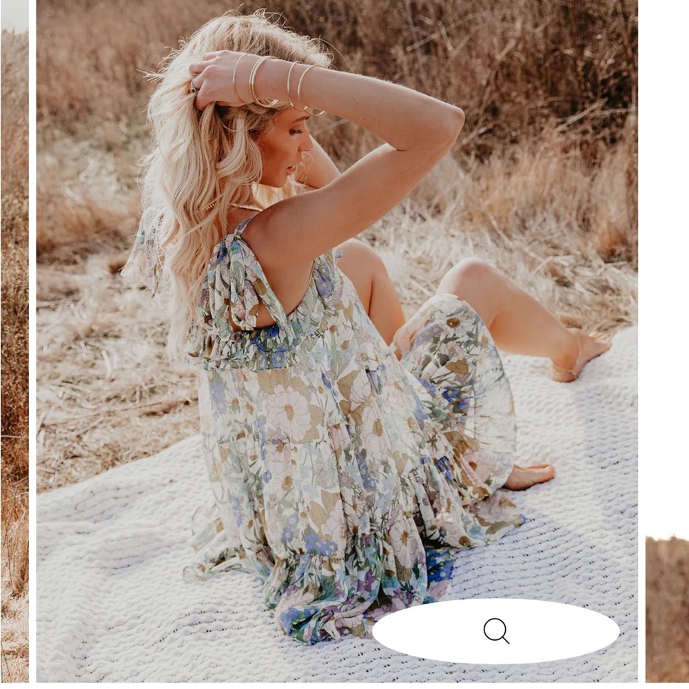 Vici Dress The Part Floral Chiffon Tie Dress